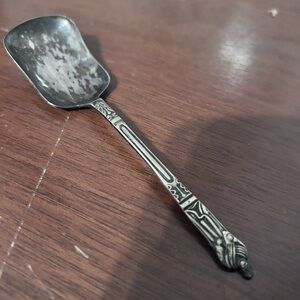 Vintage Sheffield EPNS souvenir sugar shovel spoon with decorative handle